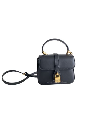 Celine Mini Tabou Shoulder Crossbody Bag with Padlock Black Calfskin 10L343 