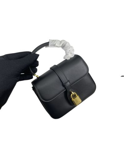 Celine Mini Tabou Shoulder Crossbody Bags with Padlock Black Calfskin 10L343 