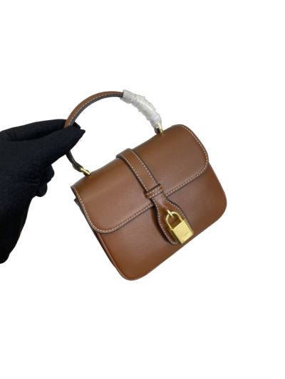 Celine Mini Tabou Shoulder Crossbody Padlock Brown Bag Calfskin 10L343 