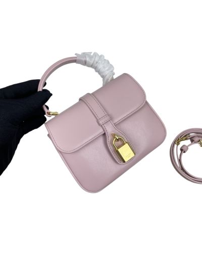 Celine Mini Tabou Shoulder Crossbody Padlock Pink Bag Calfskin 10L343 