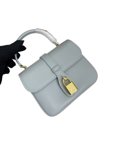 Celine Mini Tabou Shoulder Crossbody Padlock Light Blue Bag Calfskin 10L343 