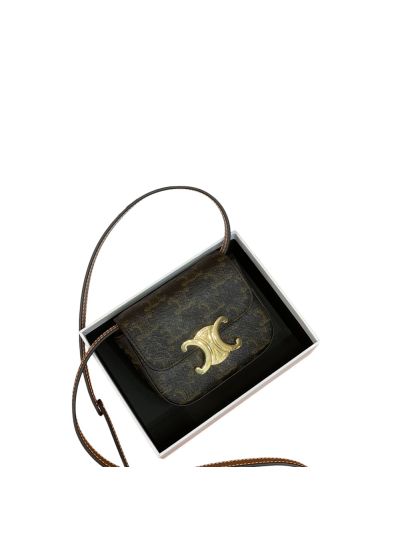 Celine Mini Triomphe Canvas Shoulder Crossbody Bag 10I513 