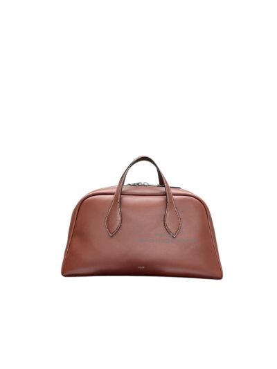 Celine Natural Calfskin Bowling Tote Bag Brown 
