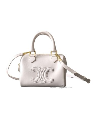 Celine Small Boston Cuir Triomphe Shoulder Crossbody Bag Pink Soft Smooth Calfskin 197582 