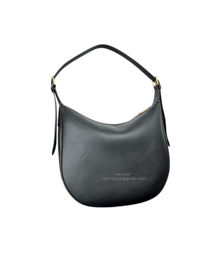 Celine Black Supple Calfskin Heloise Hobo Shoulder Bag 114712 114713