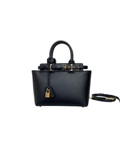 Celine Teen Celine Conti Shoulder Crossbody Bag Black Supple Calfskin 114543 