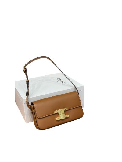 Celine Triomphe Shoulder Bags Brown Triomphe Canvas 194143 