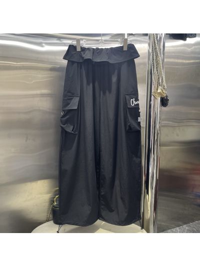 Chanel A-Line Belted Pants in White