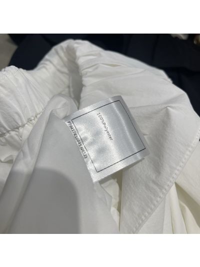 Chanel A-Line Belted Pants in White