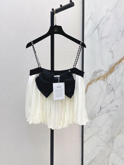 Chanel Bow Halter Neck Top in Black