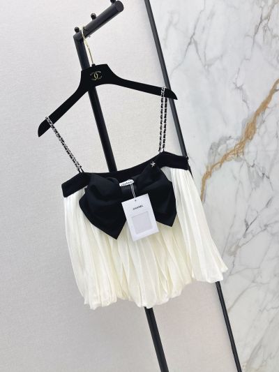 Chanel Bow Halter Neck Top in Black