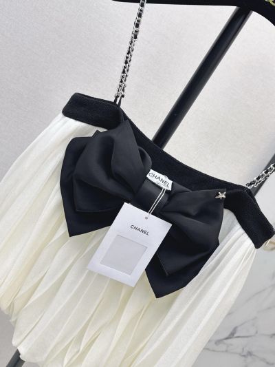 Chanel Bow Halter Neck Top in Black