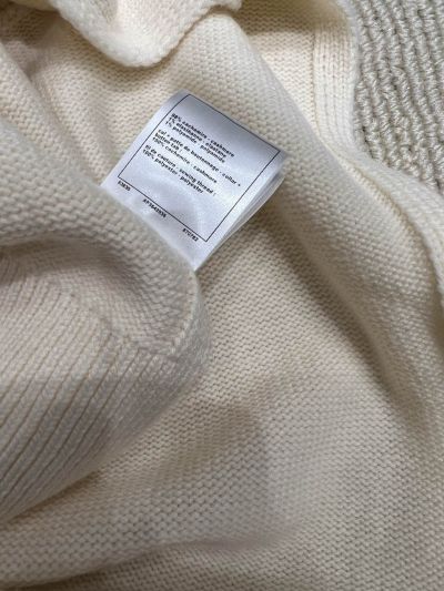 Chanel Cashmere Button-Front Knit Top in White