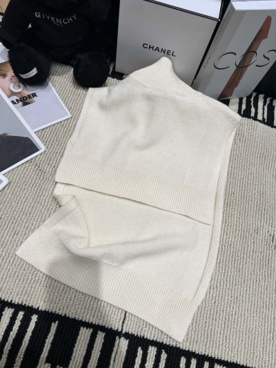 Chanel Cashmere Button-Front Knit Top in White