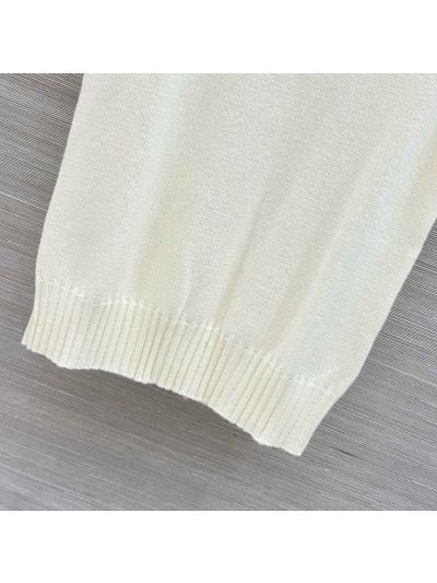 Chanel Cashmere Sleeveless Top in White