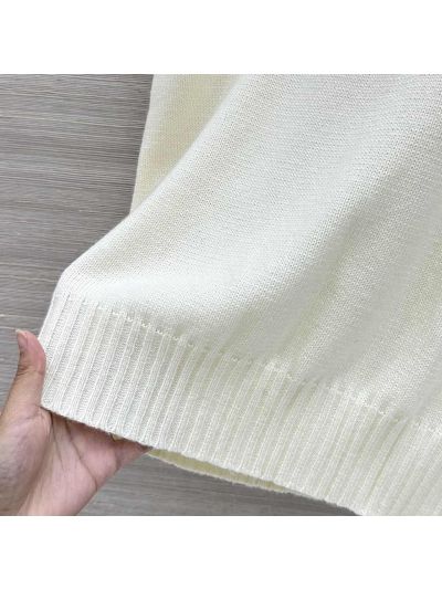 Chanel Cashmere Sleeveless Top in White