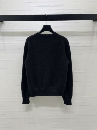 Chanel Crew Neck Long Sleeve Cardigan in Navy