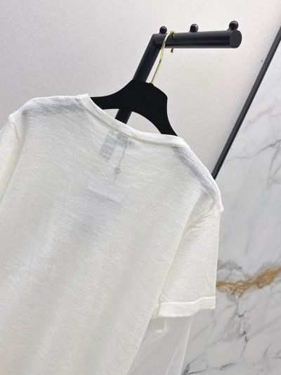 Chanel Crew Neck Long Sleeve Top in White