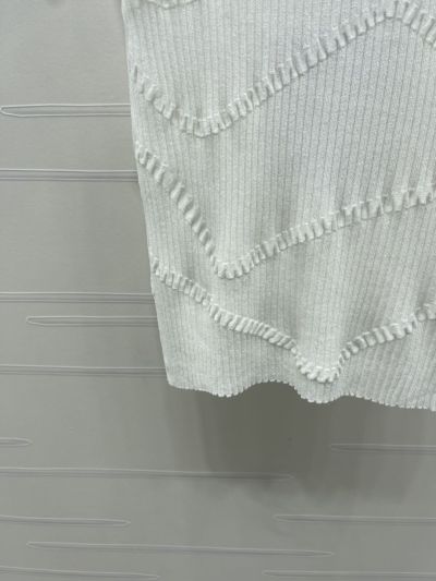 Chanel Crew Neck Ribbed Knit Vest