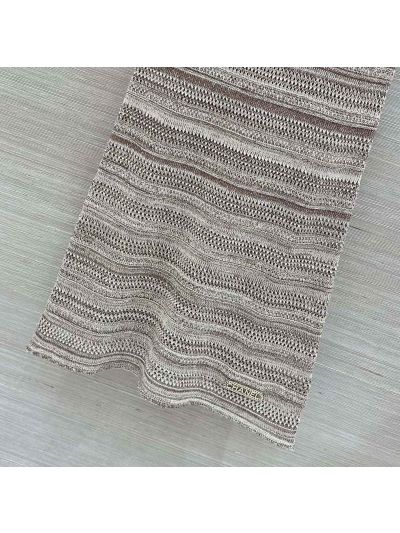 Chanel Crew Neck Short Sleeve Dress in Beige