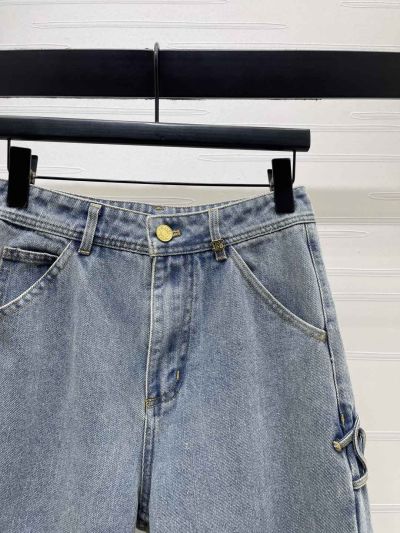 Chanel Denim Cargo Pants in Light Blue