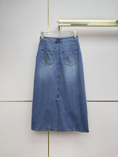 Chanel Denim Maxi Skirt in Blue