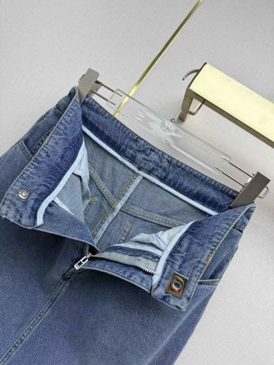 Chanel Denim Maxi Skirt in Blue