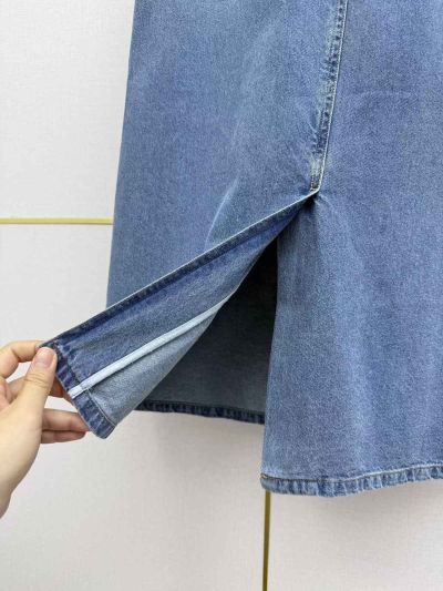 Chanel Denim Maxi Skirt in Blue