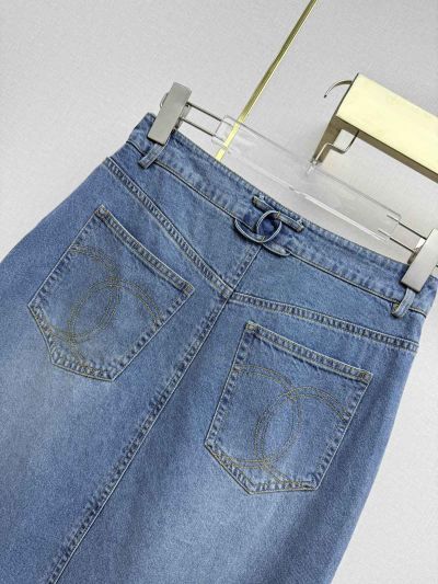 Chanel Denim Maxi Skirt in Blue