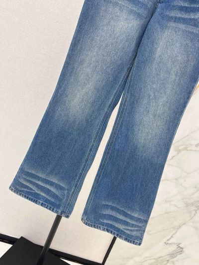 Chanel Denim Wide-Leg Pants in Blue