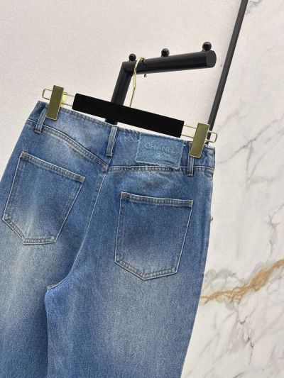 Chanel Denim Wide-Leg Pants in Blue