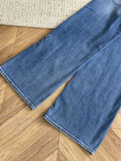 Chanel Denim Wide-Leg Pants in Blue