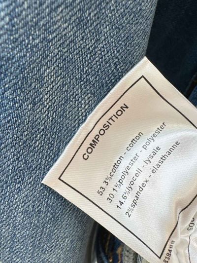 Chanel Denim Wide-Leg Pants in Light Blue