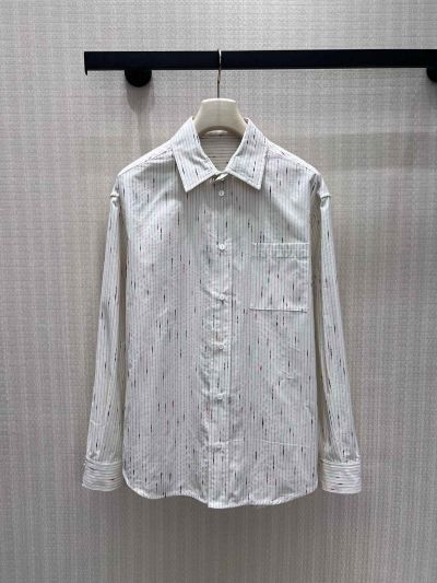 Chanel Embroidered Button-Front Shirt in White