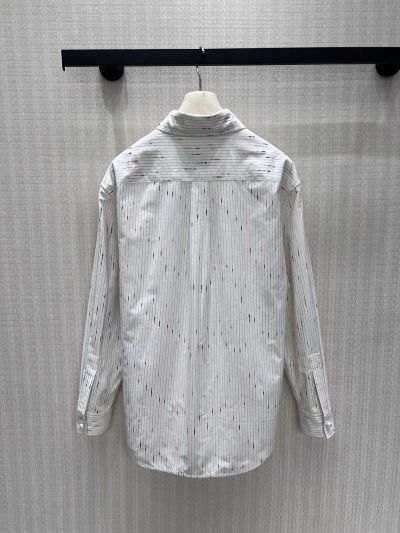 Chanel Embroidered Button-Front Shirt in White