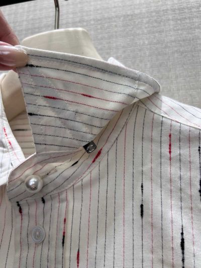 Chanel Embroidered Button-Front Shirt in White