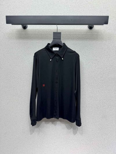 Chanel Embroidered Long Sleeve Set in Black