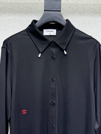 Chanel Embroidered Long Sleeve Set in Black