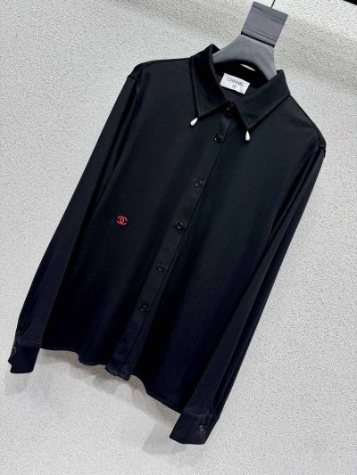 Chanel Embroidered Long Sleeve Set in Black