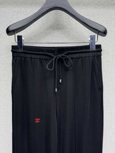 Chanel Embroidered Long Sleeve Set in Black