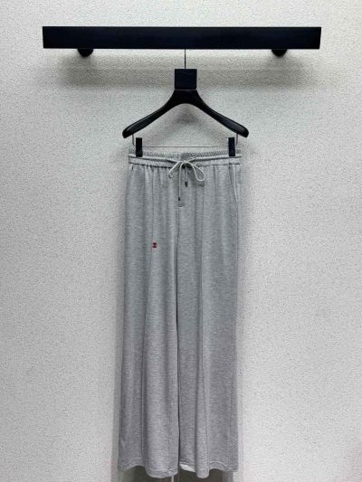 Chanel Embroidered Long Sleeve Set in Grey