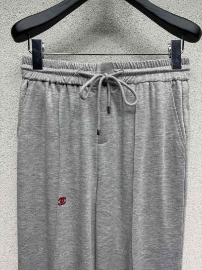 Chanel Embroidered Long Sleeve Set in Grey