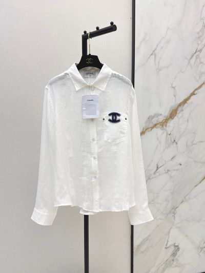 Chanel Embroidered Shirt in White