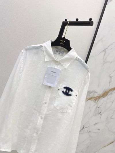 Chanel Embroidered Shirt in White