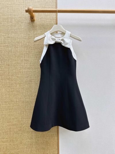 Chanel Halter Neck Mini Dress in Black and White