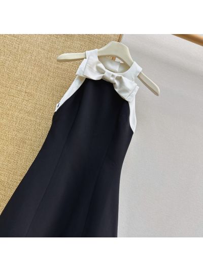 Chanel Halter Neck Mini Dress in Black and White