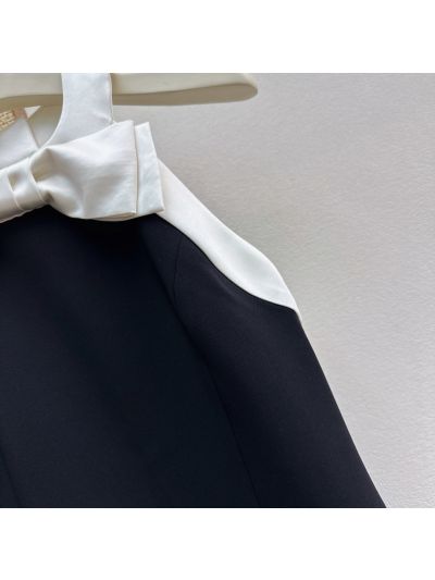 Chanel Halter Neck Mini Dress in Black and White