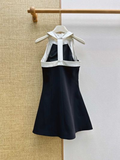 Chanel Halter Neck Mini Dress in Black and White