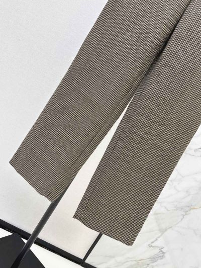 Chanel Houndstooth Wide-Leg Pants in Grey and Black