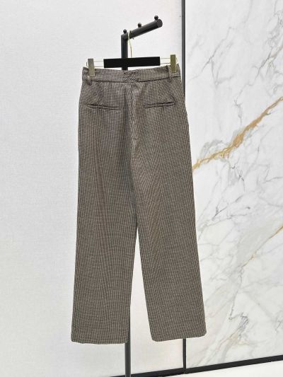 Chanel Houndstooth Wide-Leg Pants in Grey and Black